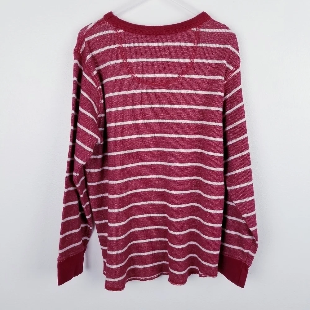 Gap Kids Red & Cream Thermal Long Sleeve Shirt